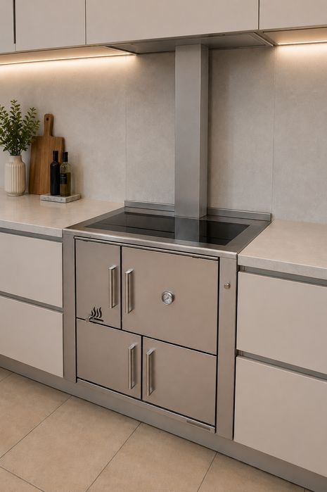 Fogão Lenha INOX Vitroceramica - NOVOS  - Fabricado em Portugal
