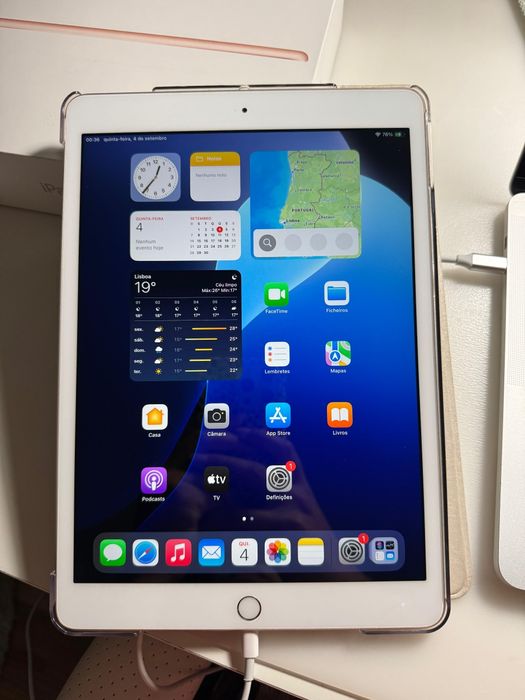 iPad 8ª geração 10.2” Rose Gold + Apple Pencil + Teclado + Capa63824198415491122
