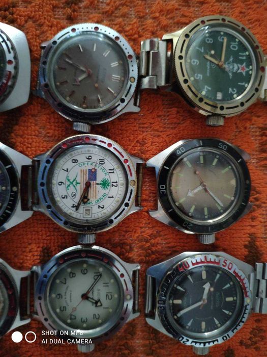 Часы Восток Au 20, Восток Амфибия и Vostok Red Sea 31 jewels