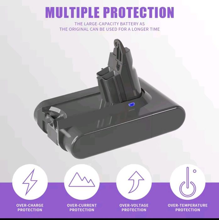 2x baterias compatíveis Dayson DC58/V6