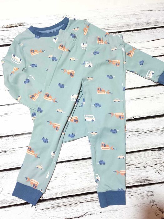 Піжама дитяча штанами з машинками на хлопчика