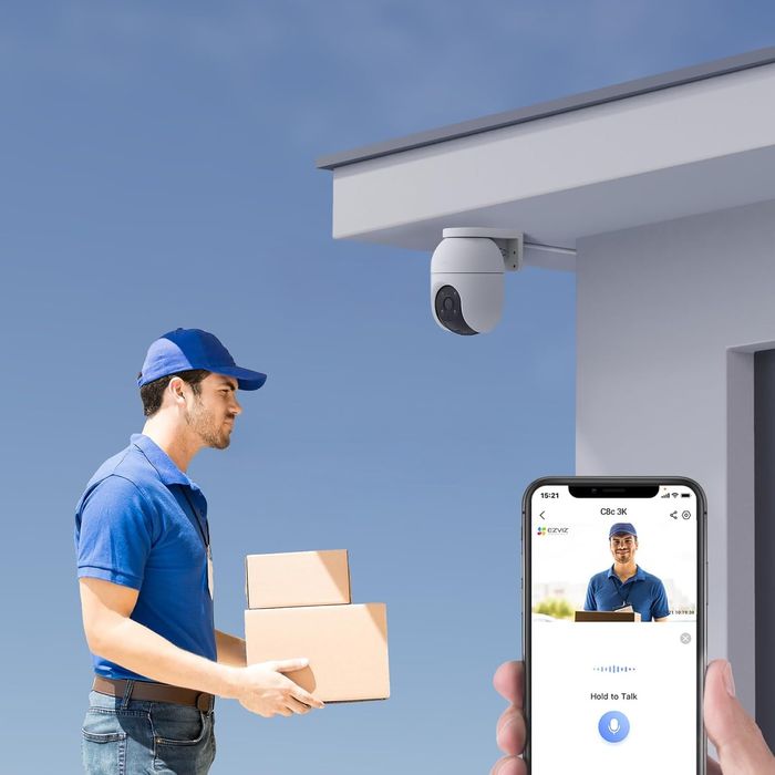 Kamera Obrotowa IP EZVIZ 3K 5MP Wi-Fi Kolor Noc Detekcja IP65 Audio