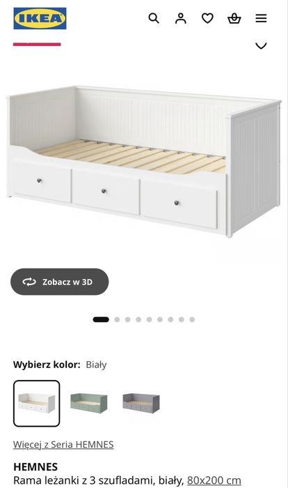 Lóżko ikea hemnes