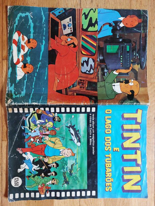 Caderneta de cromos Tintin e o lago dos tubarões - Completa