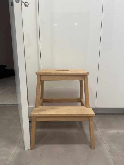 Escadote BEKVÄM IKEA c/2 degraus, faia, 50 cm