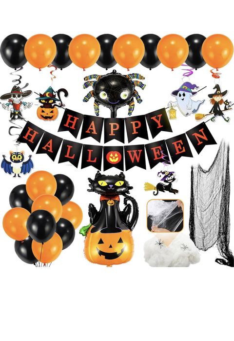 Conjunto de decoração de Halloween, 44 peças
