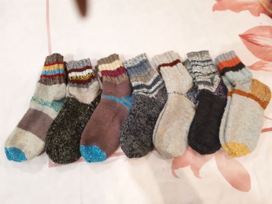 Вязанные носки,шерсть.