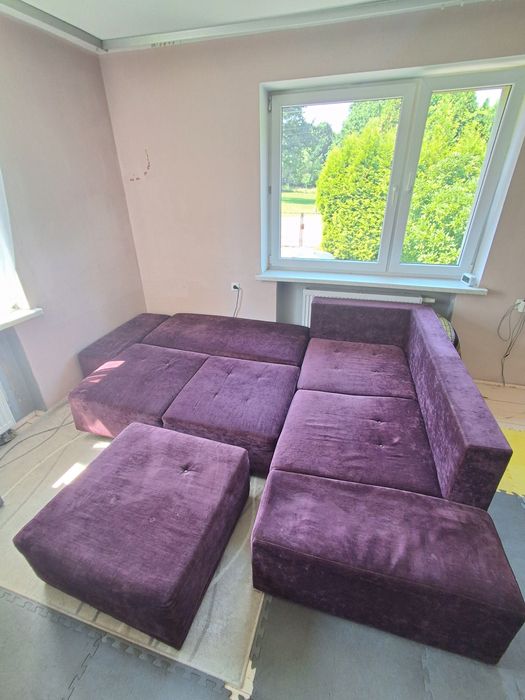 Rogówka sofa z pufą