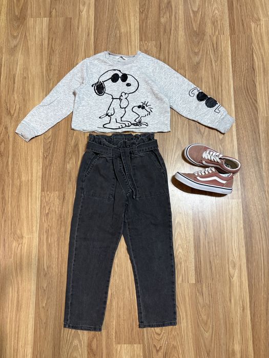 Джинси МОМ Next,світшот M&S 7/8р.ціна набору,кеди Vans 20см. Ідеал