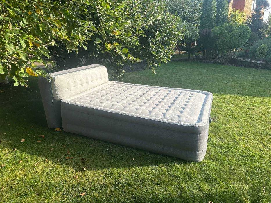 Надувне двоспальне ліжко Intex з вбудованим насосом ℹ️203х152х86(46)ℹ️