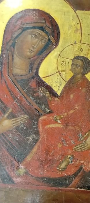 Ícono séc. XVIII, Tempera sobre madeira e ouro