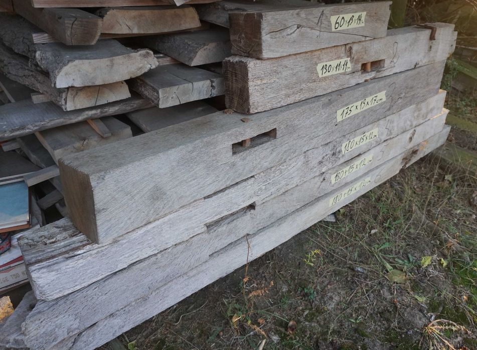 Drewno stary dąb z rozbiórki. Pamięta Jana Kazimierza