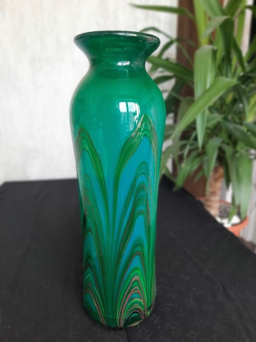 Велика ваза кольорове скло ЛКСФ