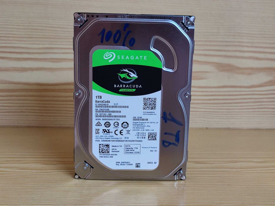 Disco HDD 1TB Seagate 100%