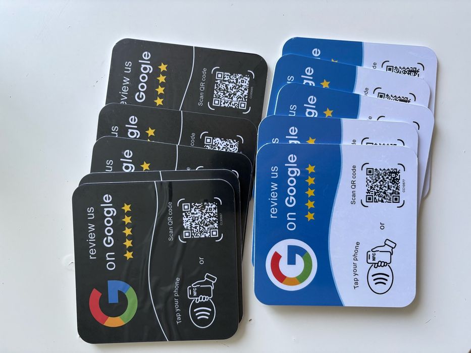 Google review card - QR Code + NFC