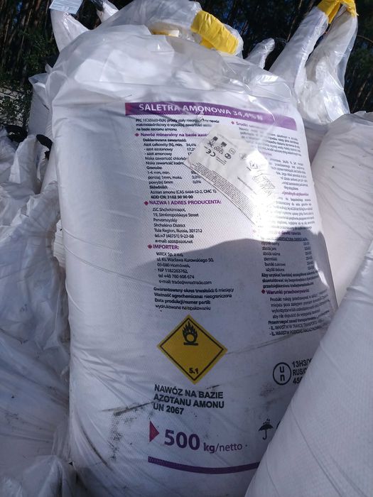 Saletr amonowa importowana saletra granulowana 34,4%N