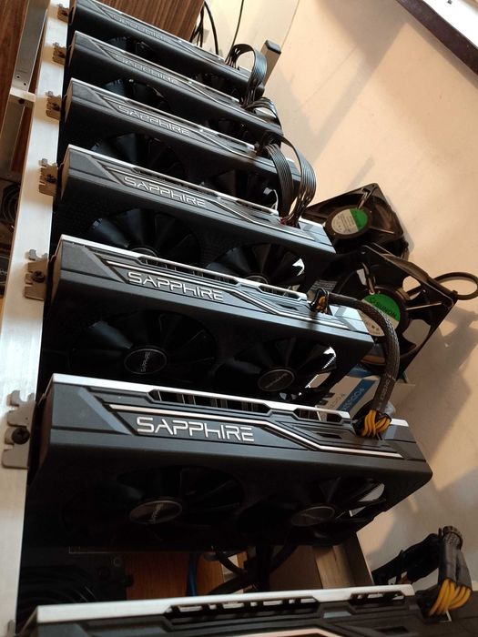 Koparka kryptowaluty 7x Sapphire Radeon RX580 8GB