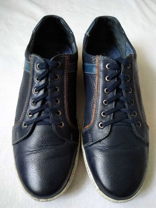 Granatowe buty skórzane Nikopol rozmiar 41 Wysyłka