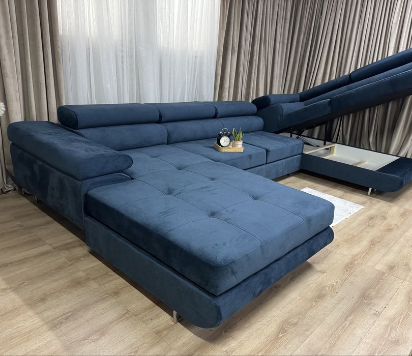 Nowy Narożnik U 350x200 Funkcja Spania Meble Sofa Kanapa Rogówka
