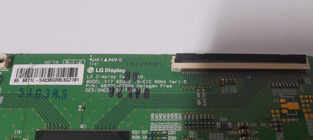 Placa T-CON para TV LG modelo 65UJ630V/para peças
