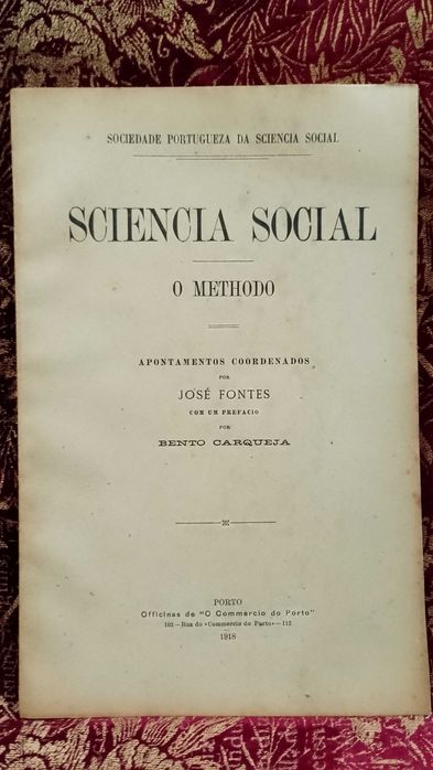 Sciencia Social (O Methodo) 1918 José Fontes
