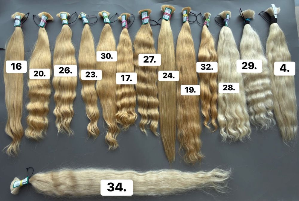 Naturalne włosy rozjaśnione, premium blond Włosy naturalne blond 100% – rozjaśniane