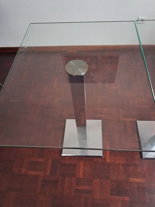 Mesa tampo de vidro