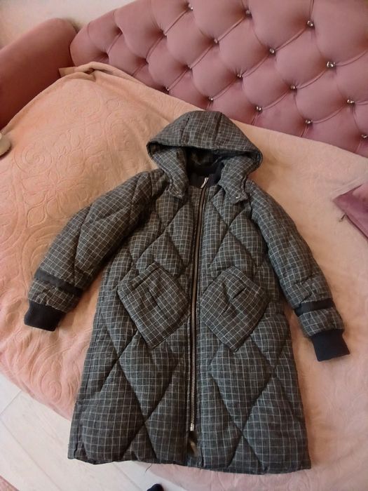 Зимове стьобане пальто для хлопчика розмір 130