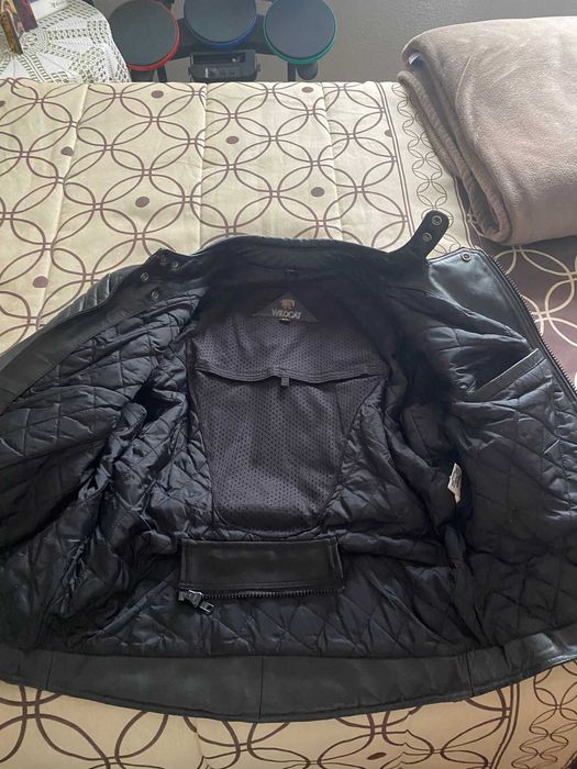Casaco de Mota Wildcat em Pele Genuína – Vintage – Tamanho 54 / XL