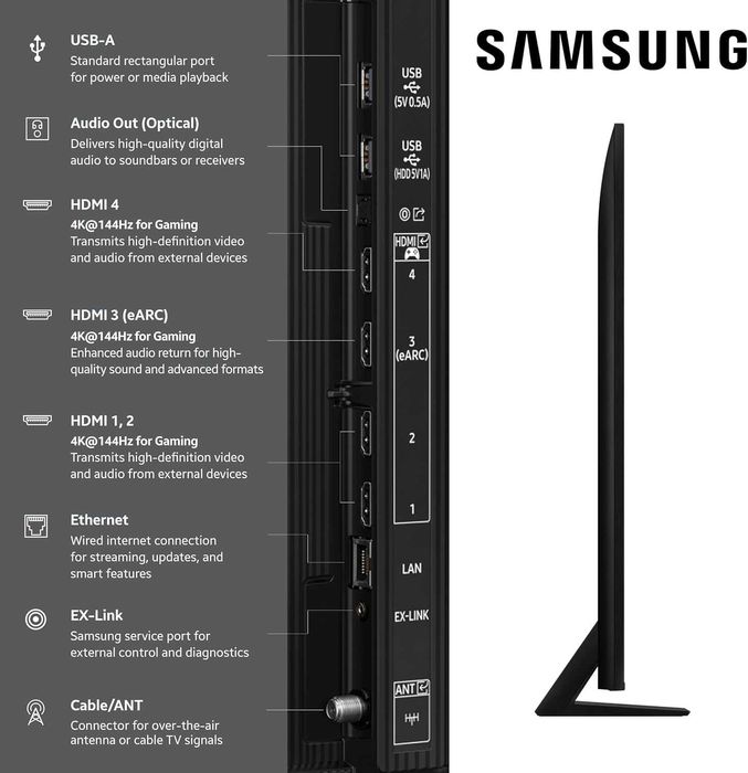 TV 2025 NeoQLED Samsung QE55QN80F SmartTV 4K 120Hz. Прошивка-УКРАЇНА