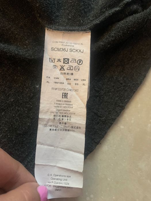Armani Collezioni markowy szary męski sweter XL  viskoza , oryginał