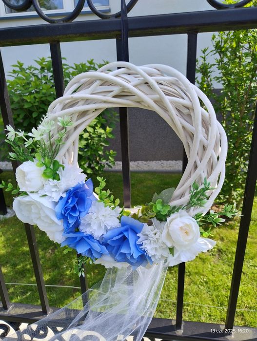 Wianki na bramę, ślubne, dekoracje weselne