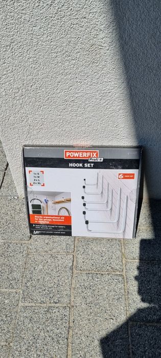 Haki. Uchwyty. Zestaw 6 haków uchwytow na ścianę Powerfix