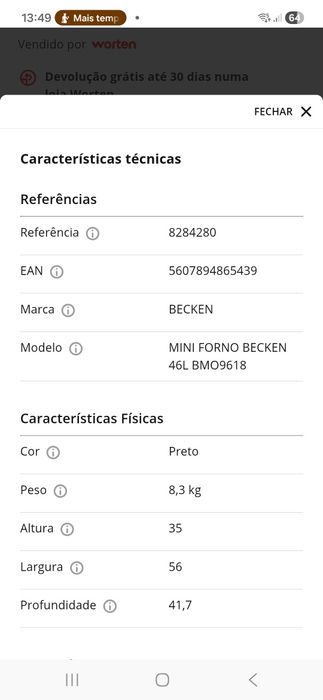 Mini forno como novo