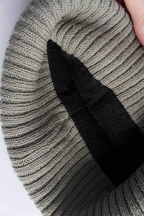 Thinsulate ciepła CZAPKA ocieplona polarem damska męska unisex khaki