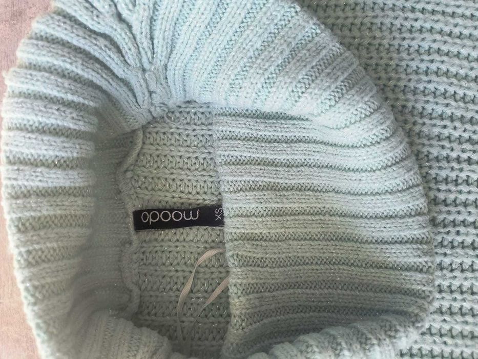 Sweter Golf miętowy oversize Moodo XS 34