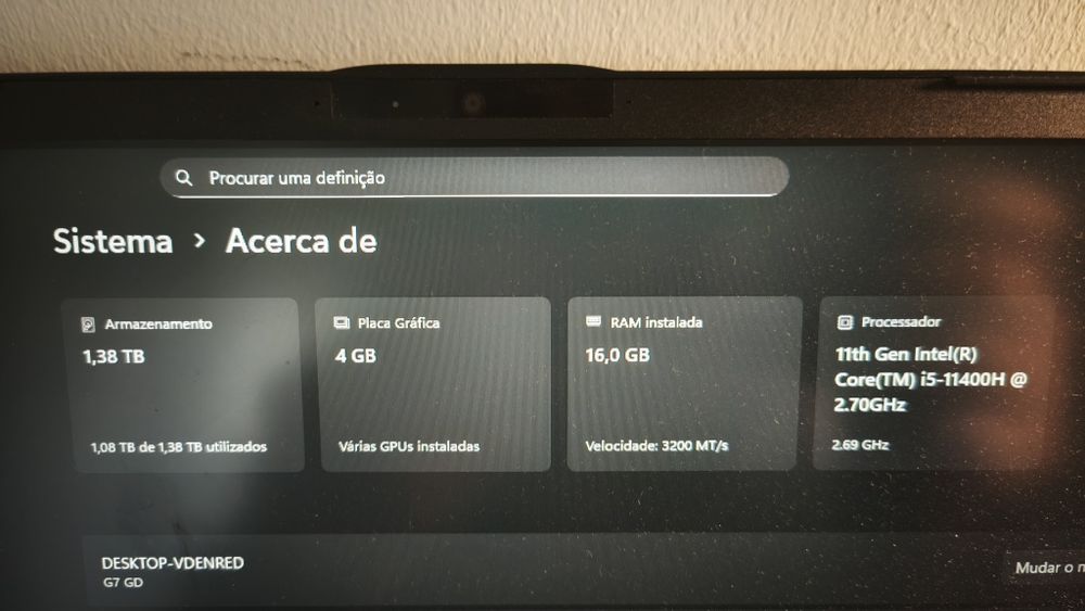 Portátil Gigabyte G7 1.5TB M.2 17.3" FHD RTX 3050 - GAMING