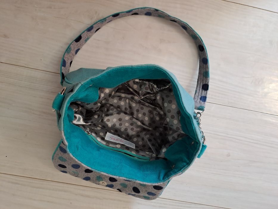 Сумка бірюзова тканева,нова