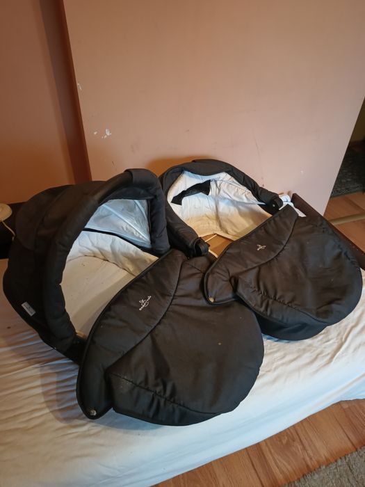 Wózek podwójny Bebetto 42 bliźniaczy rok po roku