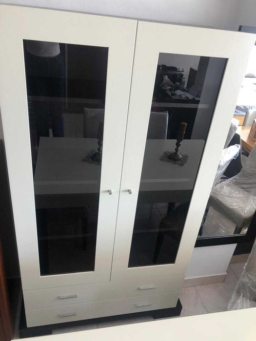 Móveis Sala de Jantar c/ Vitrine, mesa fixa e cadeiras Entrega grátis*