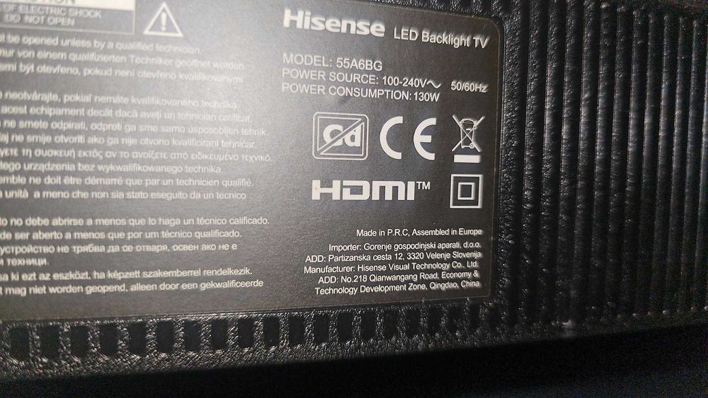 TV hisense 55 polegadas 140cm