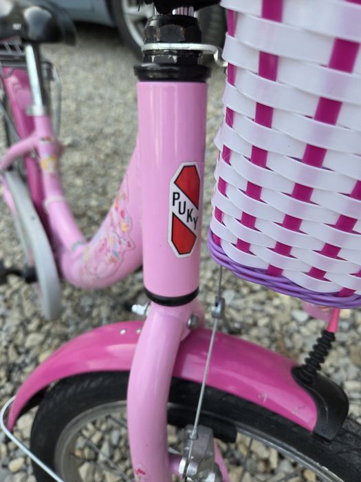 Rower Puky 18" rozowy dla dziewczynki, seria Prinzessin Lillifee.