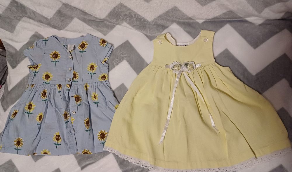 Ubranka letnie i czapeczki  r. 74 dziewczynka