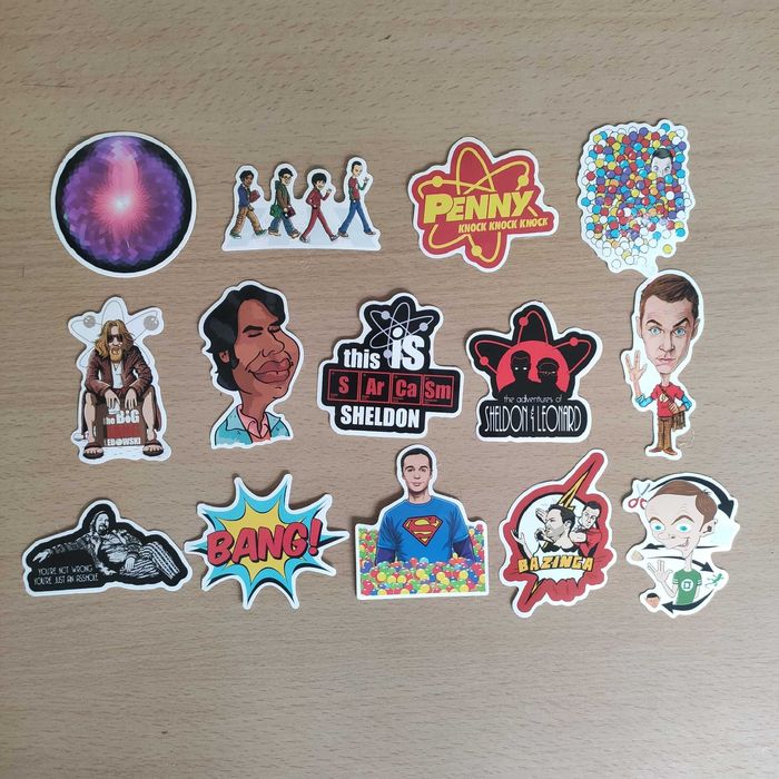 50 Autocolantes Stickers Adesivos Big Bang Theory