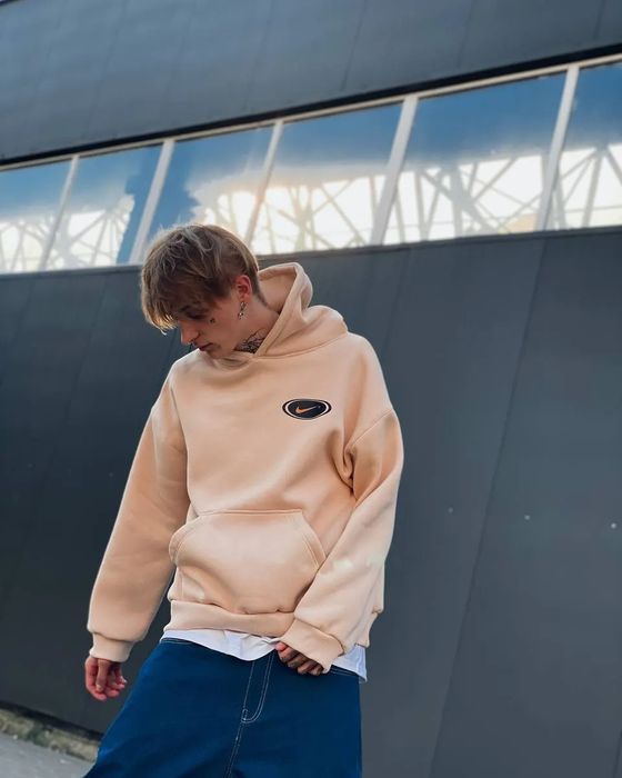 Худі Nike beige swoosh brand чоловіча