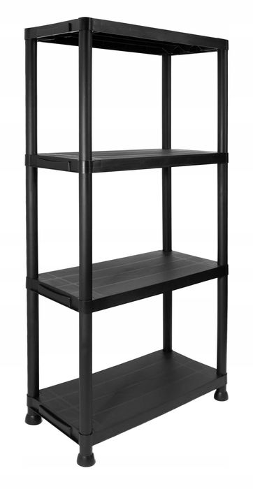 REGAŁ MAGAZYNOWY Mocny Plastikowy do Garażu Piwnicy Spiżarni 4 Półki