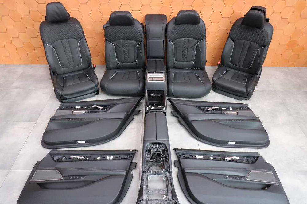 Нові сидіння салон BMW 7, G12 LCI NASW Nappa масаж вентиляція монітори