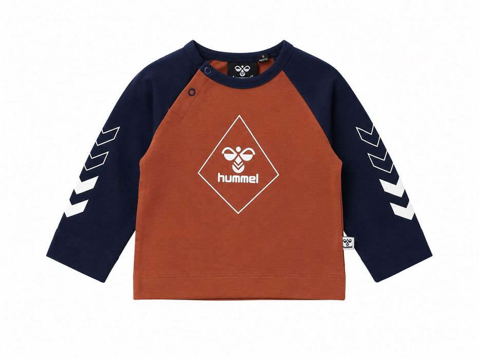 68 Hummel bawełna organiczna bluzka koszulka z długim rękawem miękka