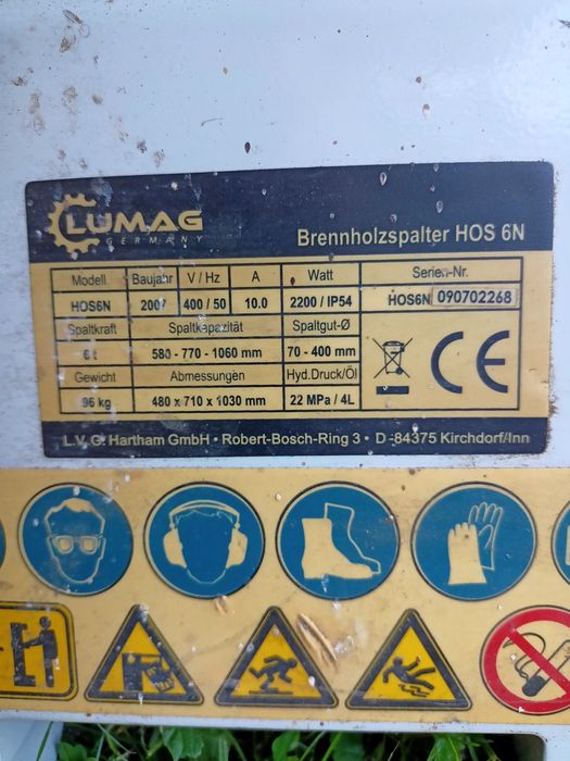 Łuparka do drewna  LUMAG 400V