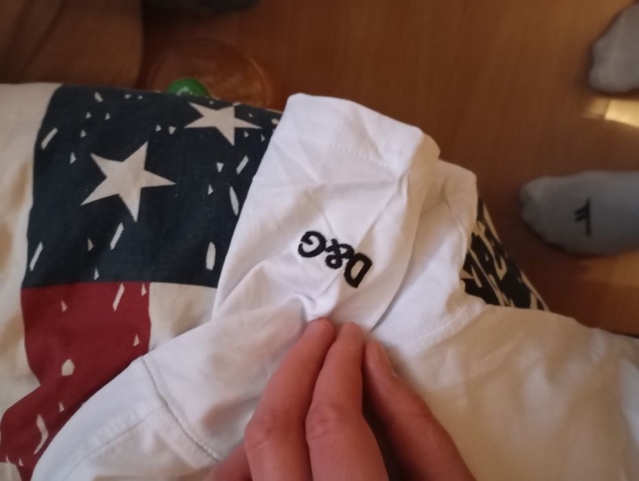 Koszulka biała dolce Gabbana nowa super z logo dg na klacie 2 xl